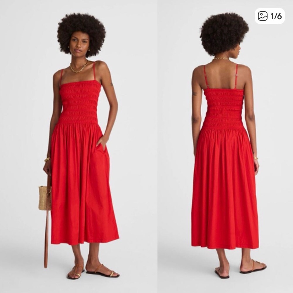 Madewell smocked maxi dress NWT